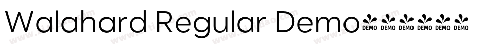 Walahard Regular Demo字体转换